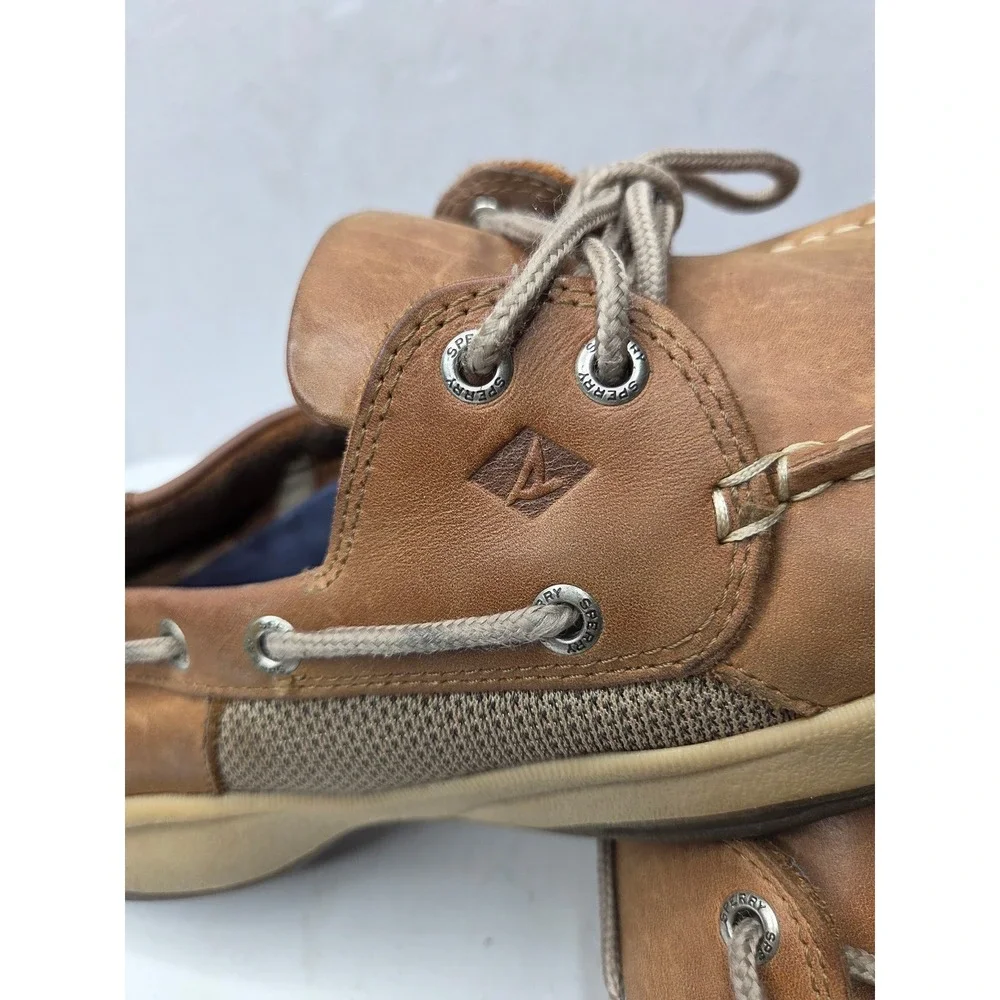 Sperry Top-Sider Mens Billfish Tan Leather Boat Shoes STS22664 Size 10